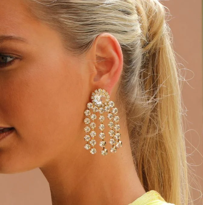 Mega Deal Caroline Svedbom Rafaela Earrings Rhodium Crystal