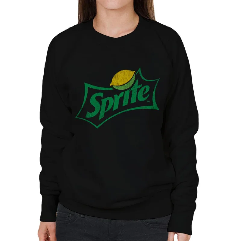Value Deals retro sports hoodieSprite Distressed Logo Women's Sweatshirt