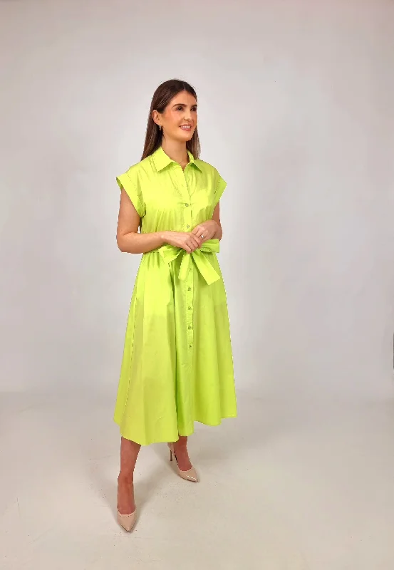 Savings Galore Access Lime Green Shirt Dress