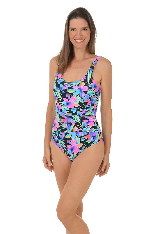 Lowest Price Water Colors Pintuck Tank Swimsuit