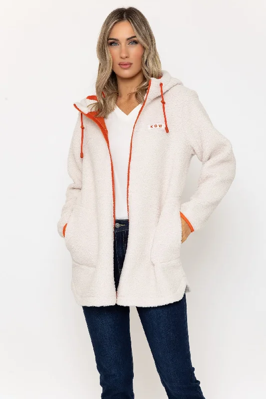 Longline Teddy Fleece in Cream