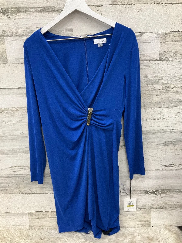 tiered dressDress Work By Calvin Klein In Blue, Size: Xl