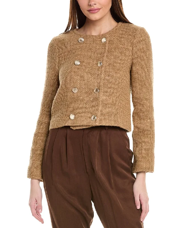 Super Bargain Reiss Esmie Cropped Wool-Blend Jacket