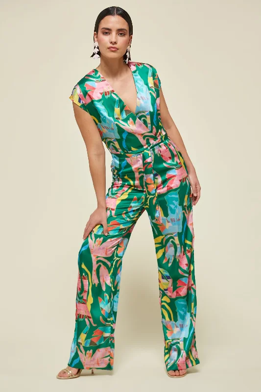 puff sleeve dressMd'M Diana Monkey Multi Coloured Jumpsuit