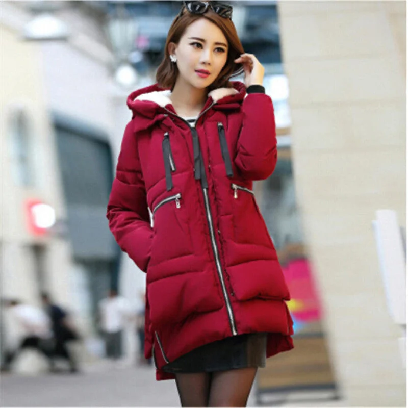 graphic coatAILOOGE 2017 Winter Jacket Women New Europe Style Fashion Loose Coat female Medium Long Plus Size Down Park Jackets For Women