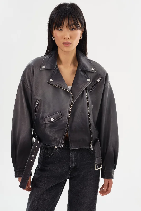 functional coatDYLAN | 80's Leather Biker Jacket