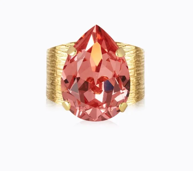 Price Slash Caroline Svedbom Classic Drop Ring Rose Peach