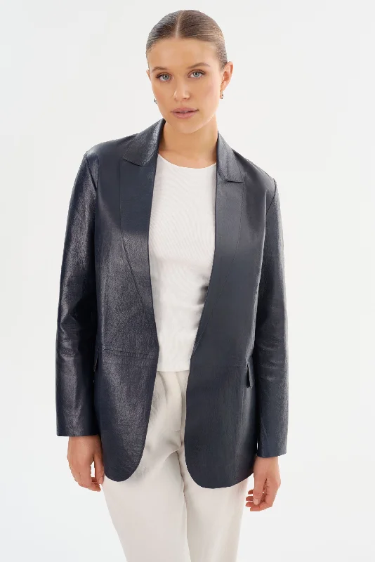 faux fur coatQUIRINA | Leather Blazer