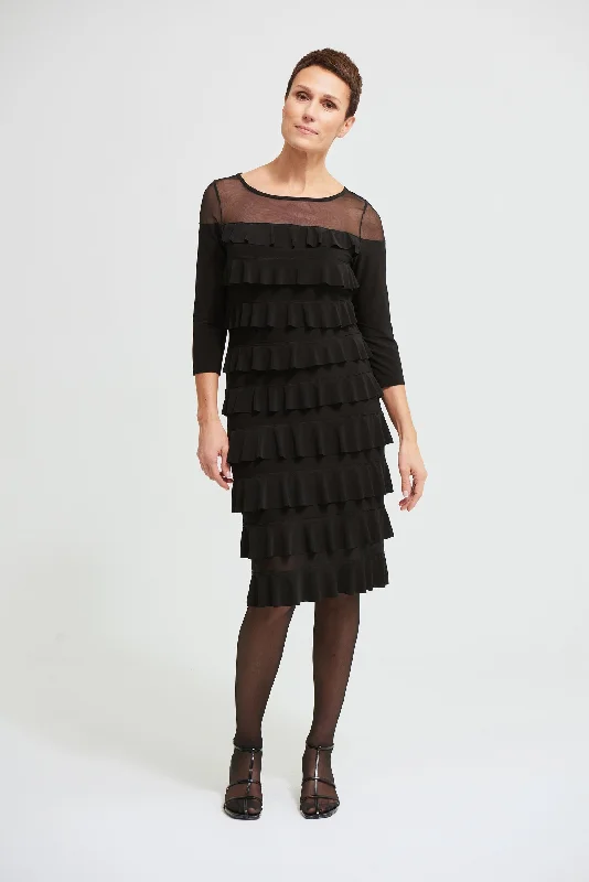 Early Access Joseph Ribkoff Mesh Frill Detail Dress