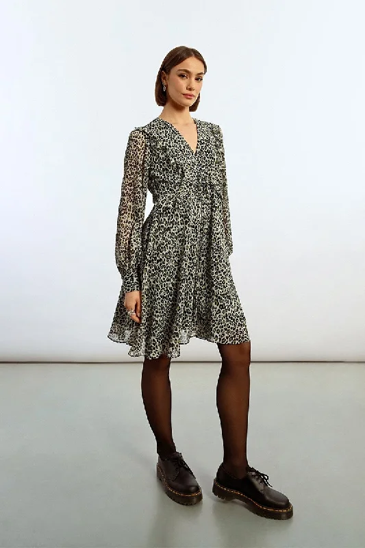 textured dressLili Sidonio Short Animal Print Dress