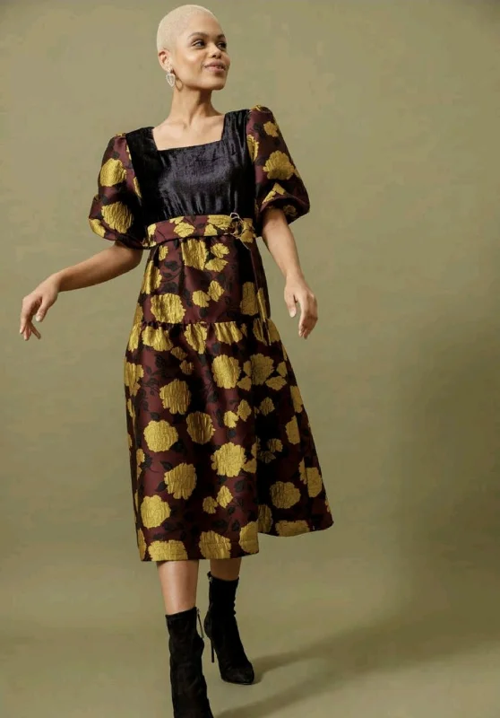 Stock Clearance Emily Lovelock Matilda Poly Jacquard Dresss