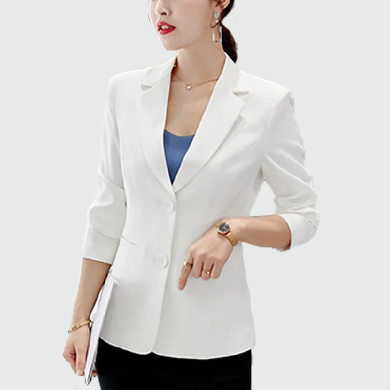 Price Blitz Ladies Office Style White / Black Blazers 2018 Autumn Long Sleeve Slim Fit Ol Suit Tops Outwear Blazer Feminino Jacket Female Price Blitz Ladies Office Style White / Black Blazers 2018 Autumn Long Sleeve Slim Fit Ol Suit Tops Outwear Blazer Feminino Jacket Female