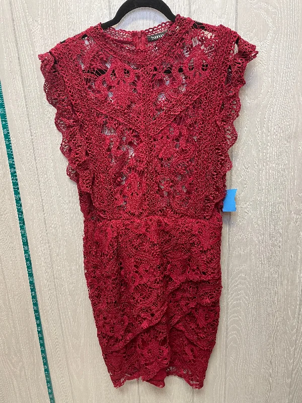 Act Now Dress Casual Short By Boohoo Boutique In Red, Size: L