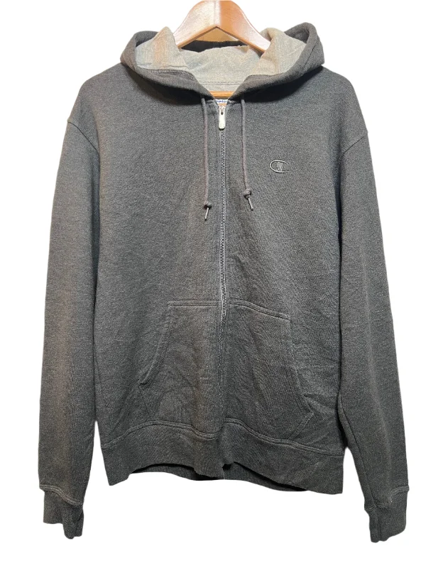 warm athletic hoodieChampion Grey Mens Zipped Hoodie (Size L)