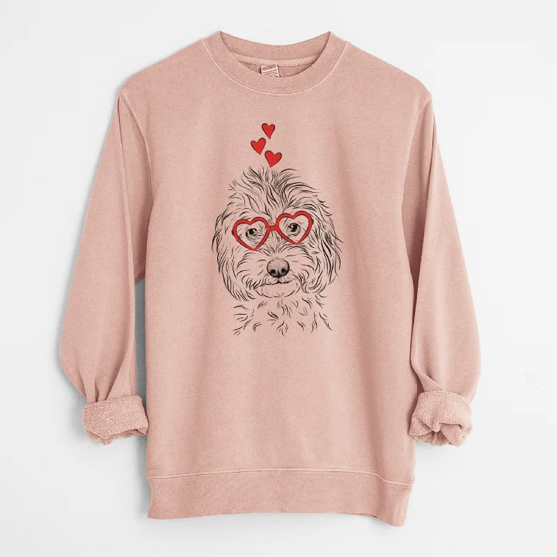 slim fit workout hoodieValentine Mason the Cavapoo - Unisex Pigment Dyed Crew Sweatshirt