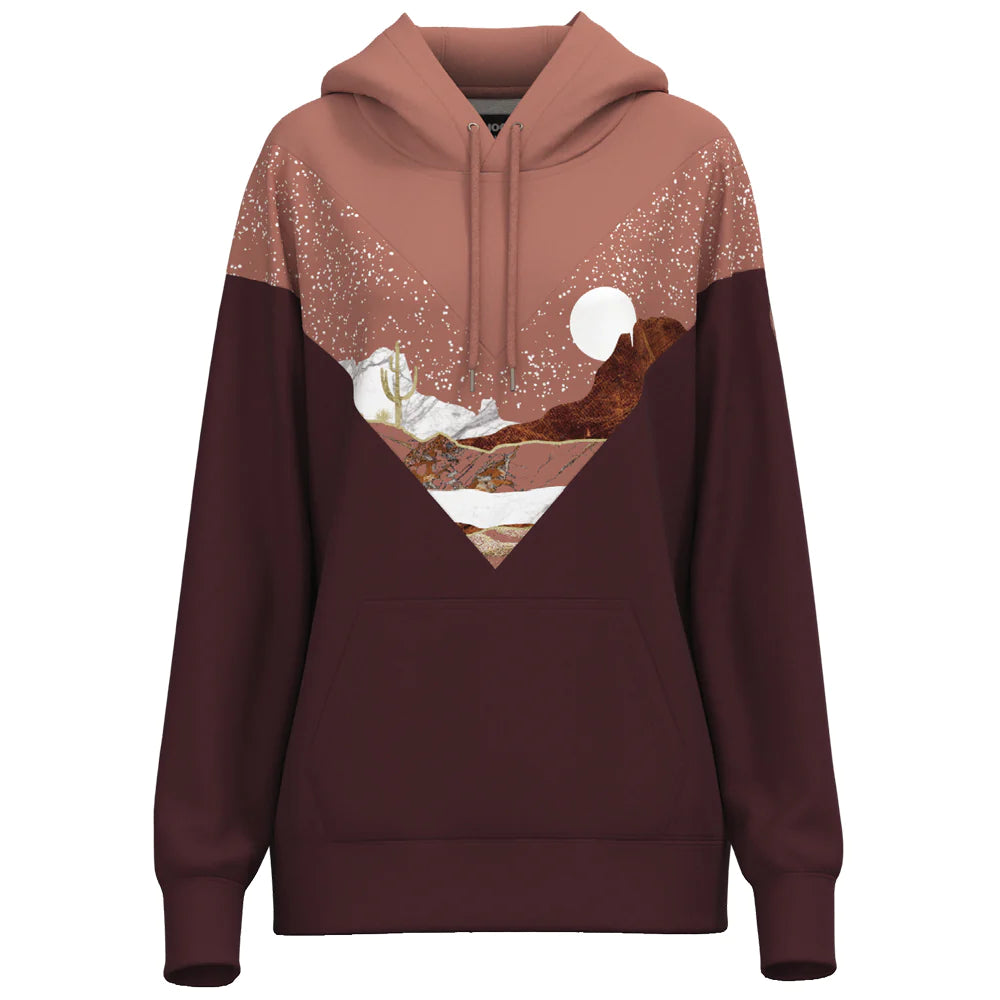 Price Fest Hooey Women's Berkley Pink/Maroon Chevron Hoodie