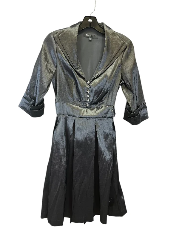 Act Now Dress Designer By Donna Ricco In Silver, Size: Mp