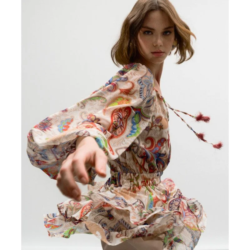 Today’s Deal Access Paisley Dress With Ruffles