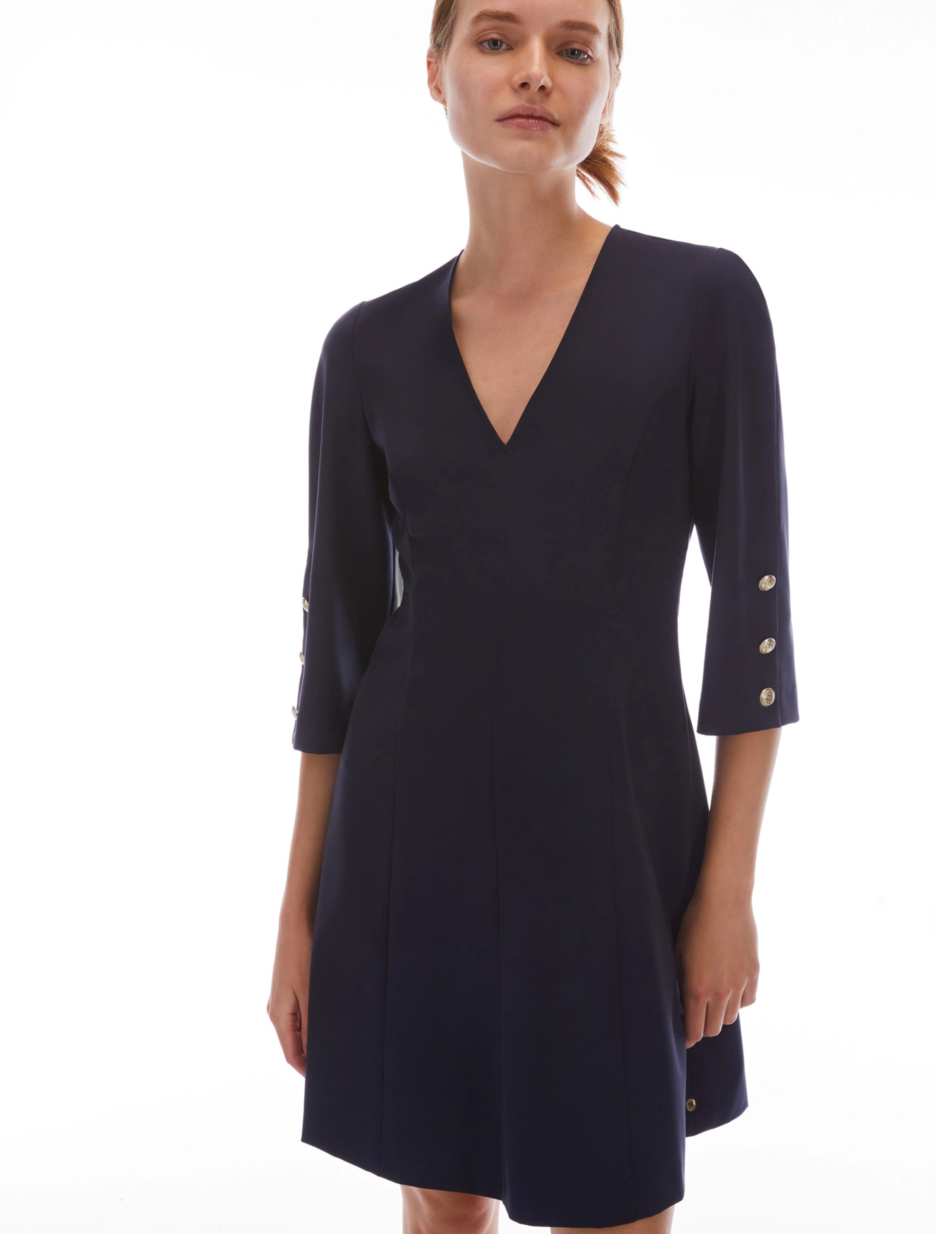 off-the-shoulder dressPENNYBLACK Navy Aquile Fit & Flare Dress