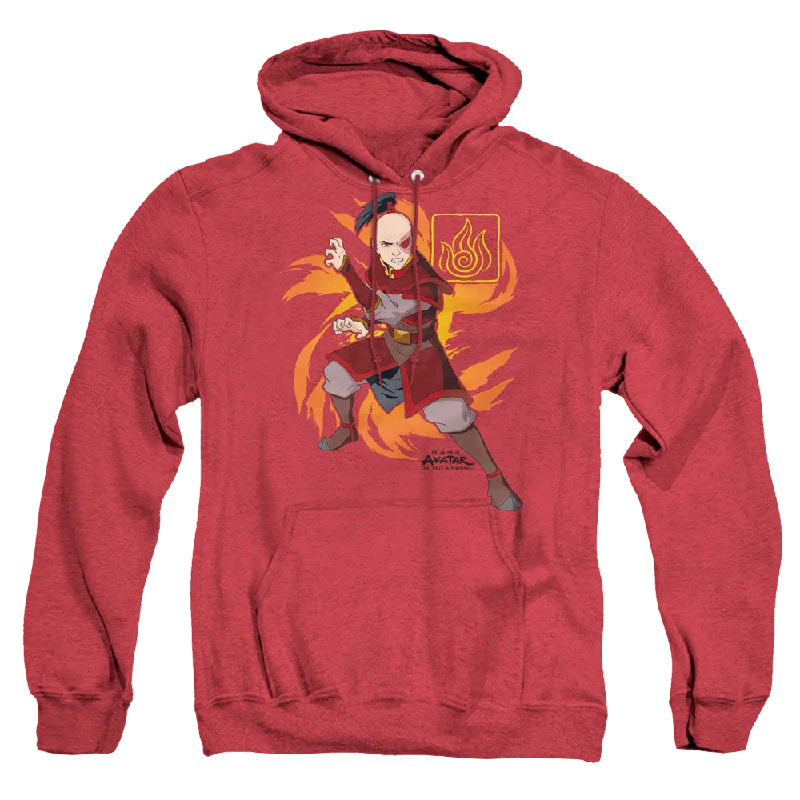 Avatar The Last Airbender Zuko Flame Burst - Heather Pullover Hoodie