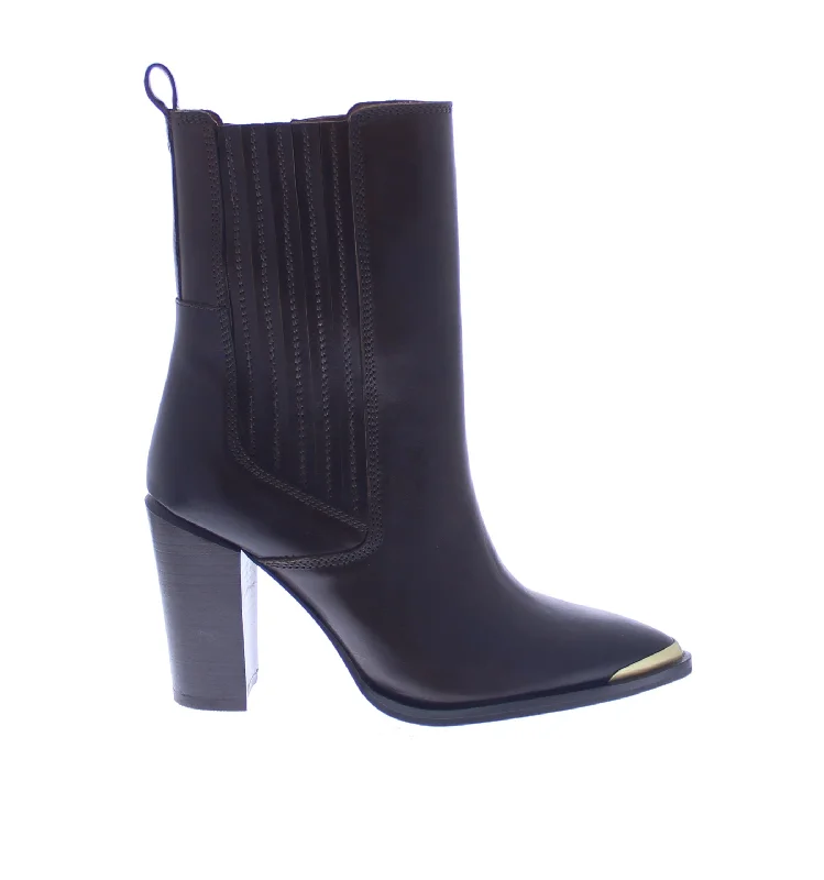 Price Reduction BRONX New Americana Coffee Bean Heeled Ankle Boot
