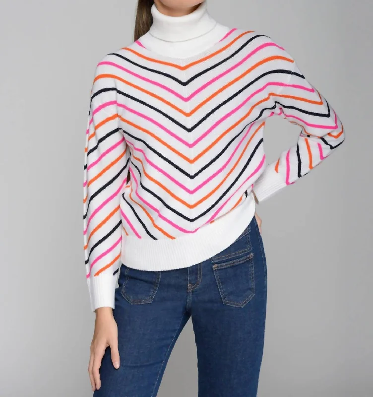 Now or Never Stripe Sweater In Cream Striped