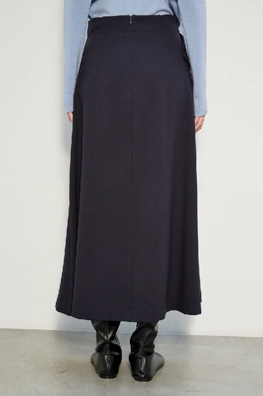 v-neck dressMEIMEIJ Dark Navy Skirt With Belt