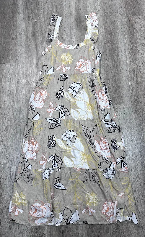 Act Fast Dress Casual Maxi By Tribal In Tan, Size: M