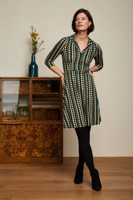 Steals and Deals KING LOUIE Pine Green Diner Dress Quincy