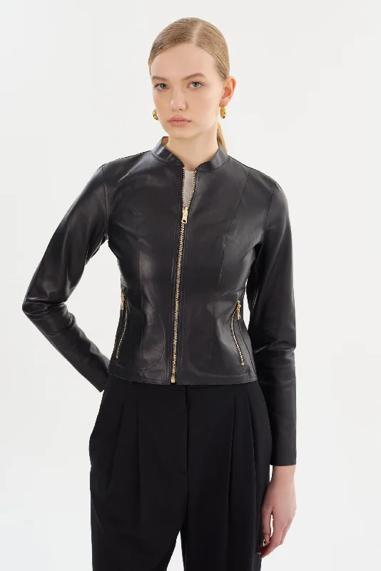 Daily Deals CHAPIN | Reversible Leather Bomber