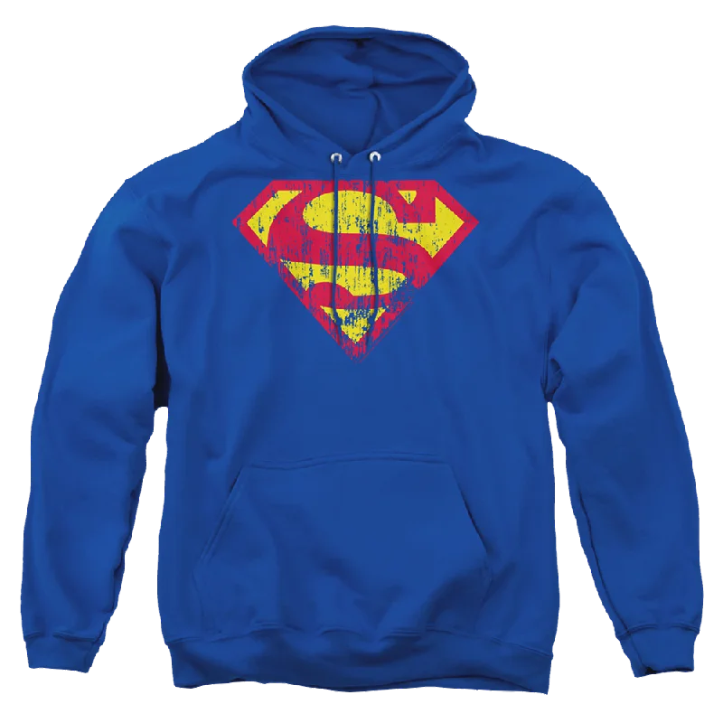 Superman Classic Logo Distressed - Pullover Hoodie