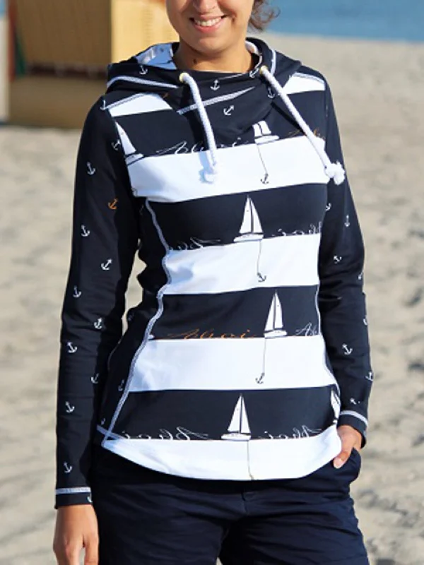 Great Deals Printed Long Sleeve Hooded Sweatshirt