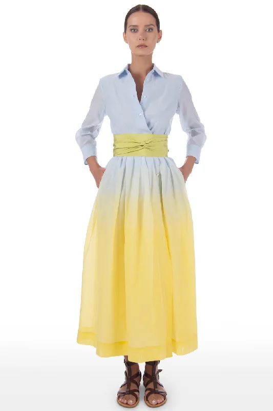 stylish party dressSara Roka Edna 90 Midi Dress/Lemon Shirt Dress