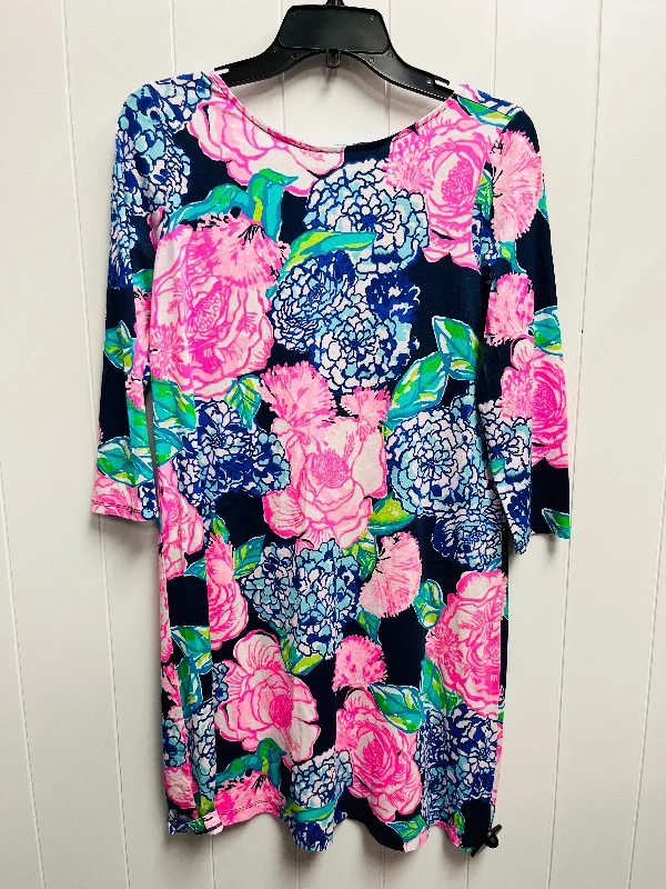Hurry In Dress Designer By Lilly Pulitzer In Blue & Pink, Size: S
