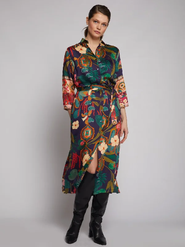 Overstock Vilagallo Dafne Floral Dress