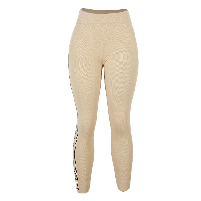 activewear hoodieREDTAG Cream Leggings for Women