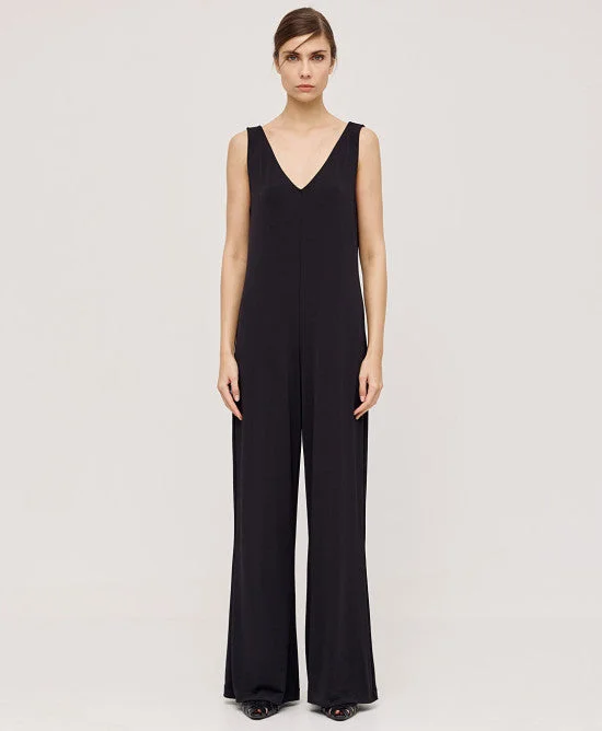 wrap-around dressAccess Fashion Black Jumpsuit With Straps