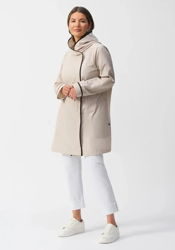 Low Prices Joseph Ribkoff Memory Hooded Trapeze Coat, Beige