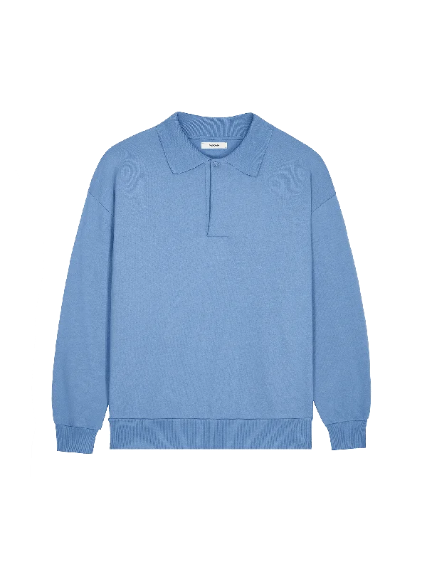 Womens DNA Heavyweight Polo Sweatshirt—summit blue