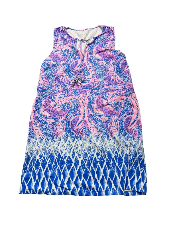 bohemian dressDress Designer By Lilly Pulitzer In Blue & Pink, Size: M