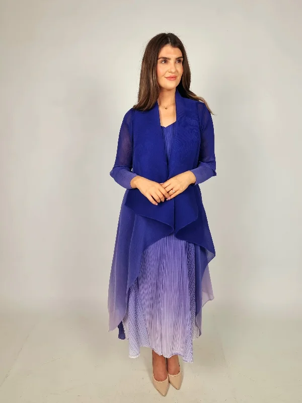 Weekend Deal Alquema Long Estrella Dress And Collare Coat - Sodalite Ombre