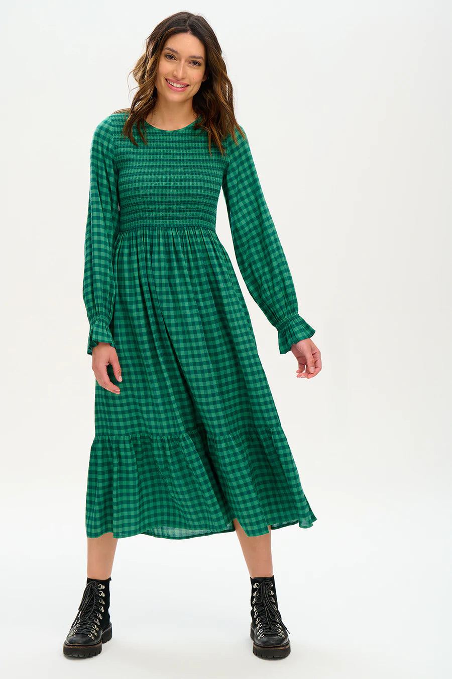 Price Reduction Sugarhill Green Gingham Dress