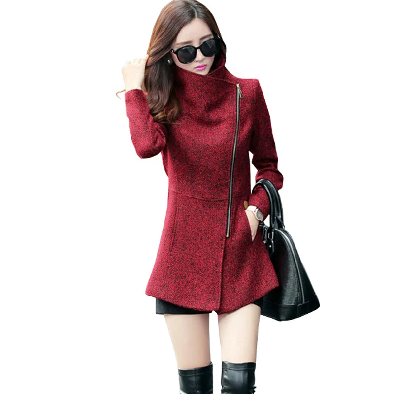 Exclusive Savings New Europe 2018 Autumn Winter Women's Temperament Woolen Jackets Coats Female Casual Clothing Fashion Women Slim Jackets Coats