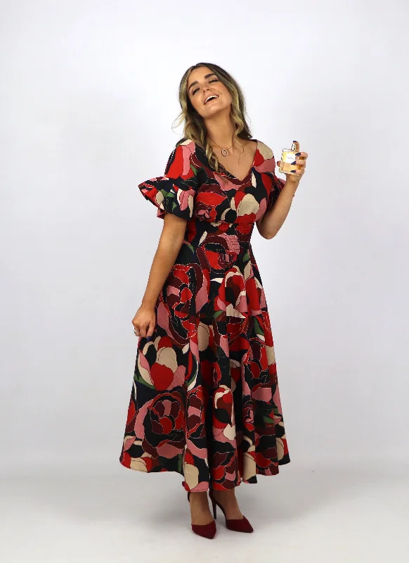 Price Slash Lili Sidonio Modern 50's style printed dress