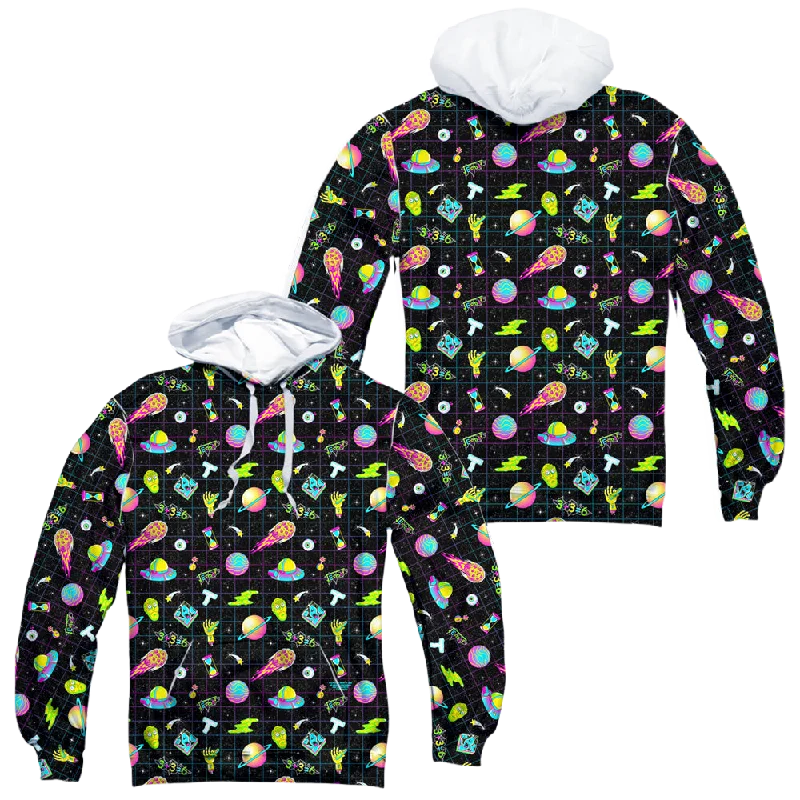 Flash Sale Rick and Morty Opening Icons - All-Over Print Pullover Hoodie