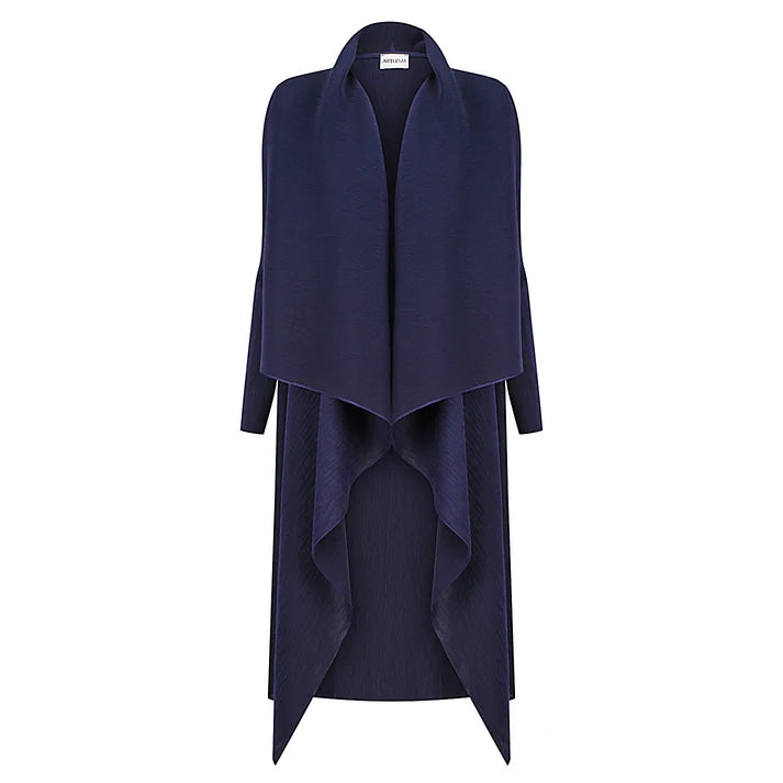 chic wrap dressAlquema Navy Estrella Dress & Collare Coat