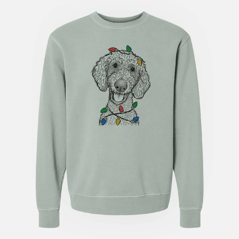 Clearance Items zip-up gym hoodieChristmas Lights Fenway the Goldendoodle - Unisex Pigment Dyed Crew Sweatshirt Clearance Items zip-up gym hoodieChristmas Lights Fenway the Goldendoodle - Unisex Pigment Dyed Crew Sweatshirt