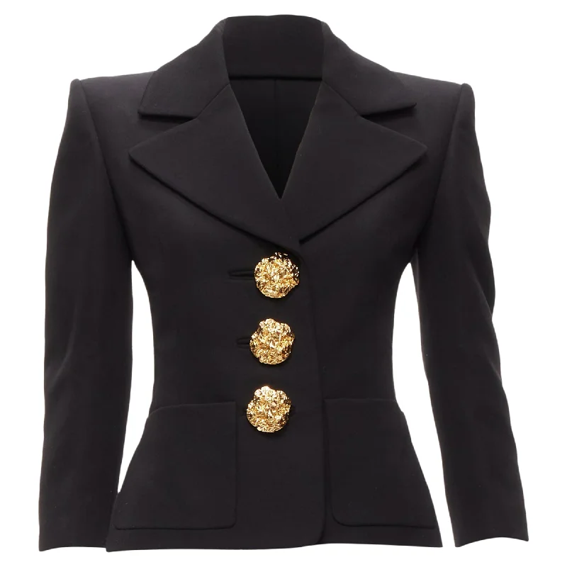 Bargain Prices Saint Laurent wool floral buttons power blazer