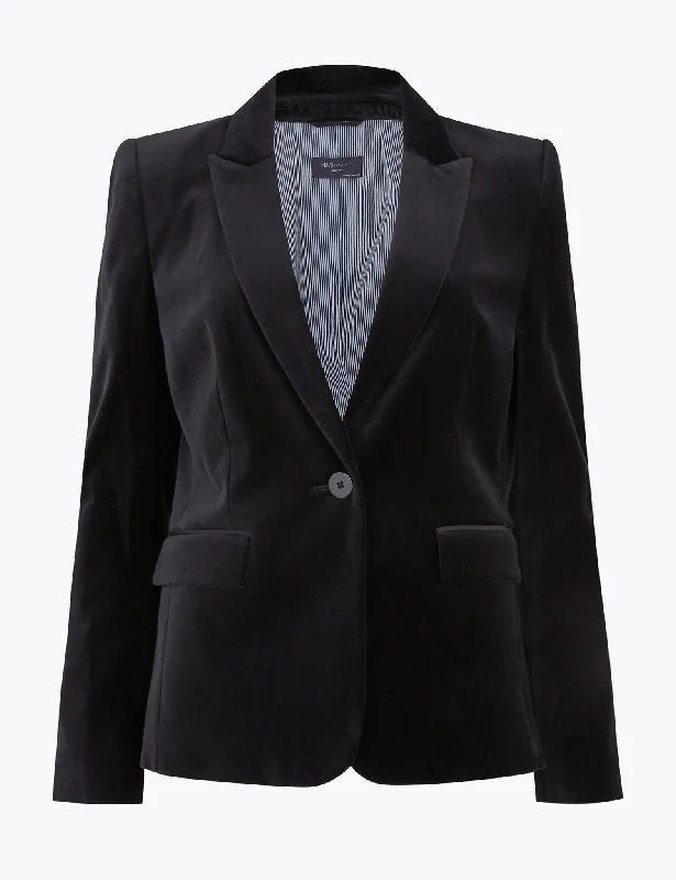 YEAR-End Clearance Velvet Slim Single Breasted Blazer