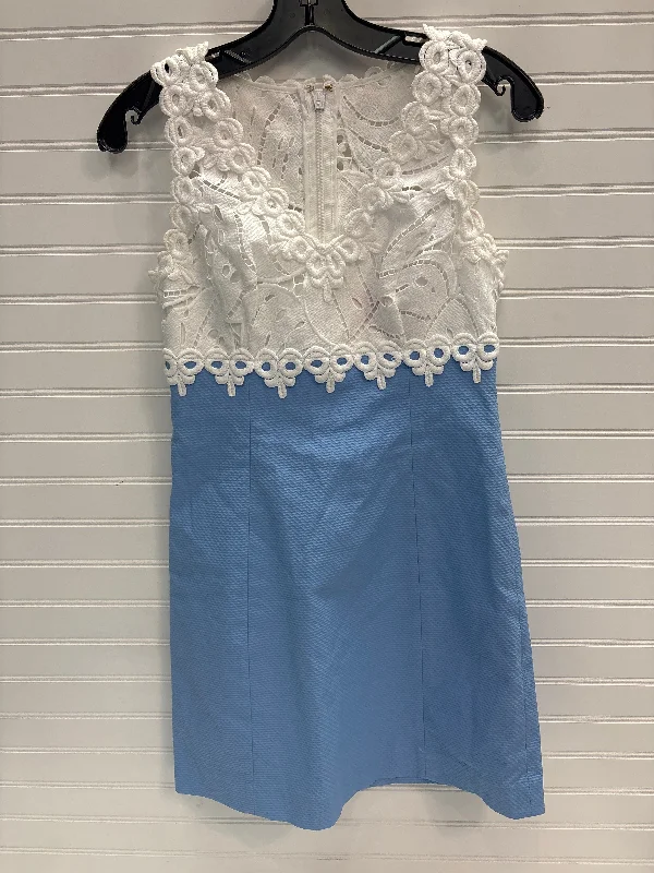 Final Markdown Dress Designer By Lilly Pulitzer In Blue & White, Size: Xxs